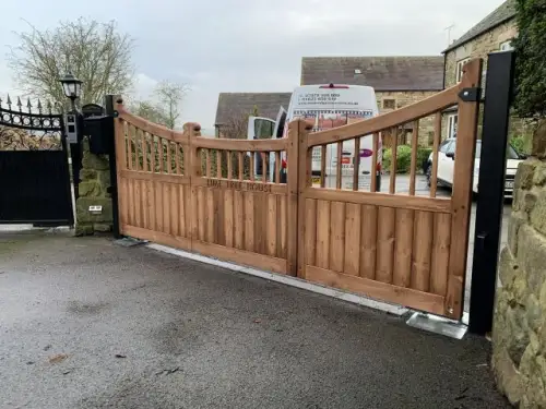 Click Here To Enlarge This Photo Of Custom Designed Timber Electric Gates