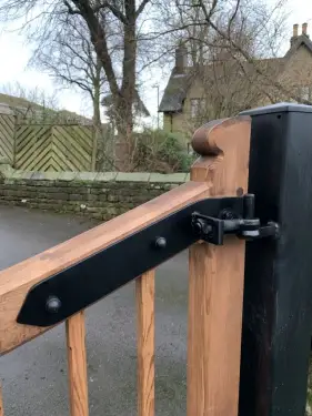 Click Here To Enlarge This Photo Of Custom Designed Timber Electric Gates