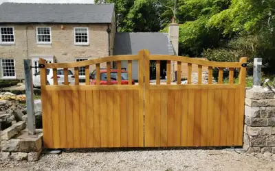 Photo of Automated Swing Gates For A Cottage In Derbyshire