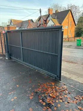 Click Here To Enlarge This Photo Of Commercial Sliding Gate Installation Nottingham