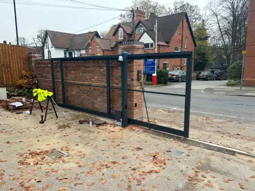 Click Here To Enlarge This Photo Of Commercial Sliding Gate Installation Nottingham