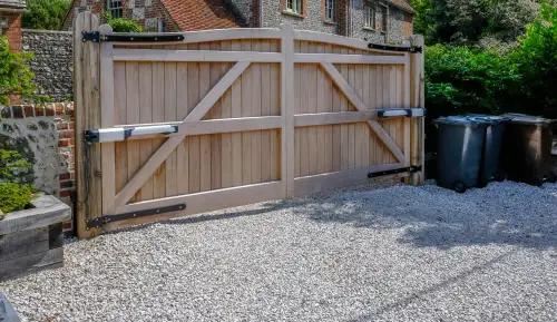 Click Here To Enlarge This Photo Of Wooden Vs Metal Electric Gates